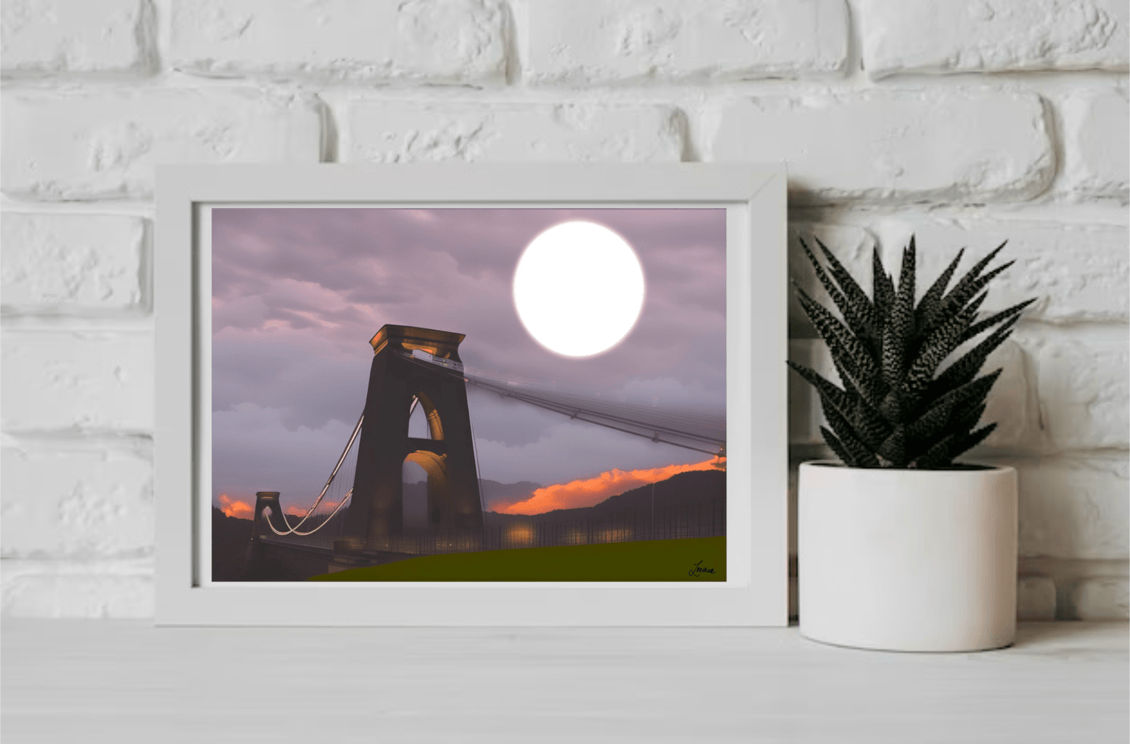 Bristol Suspension Bridge – Moody Night Print | Buy Online from The Home Crafters