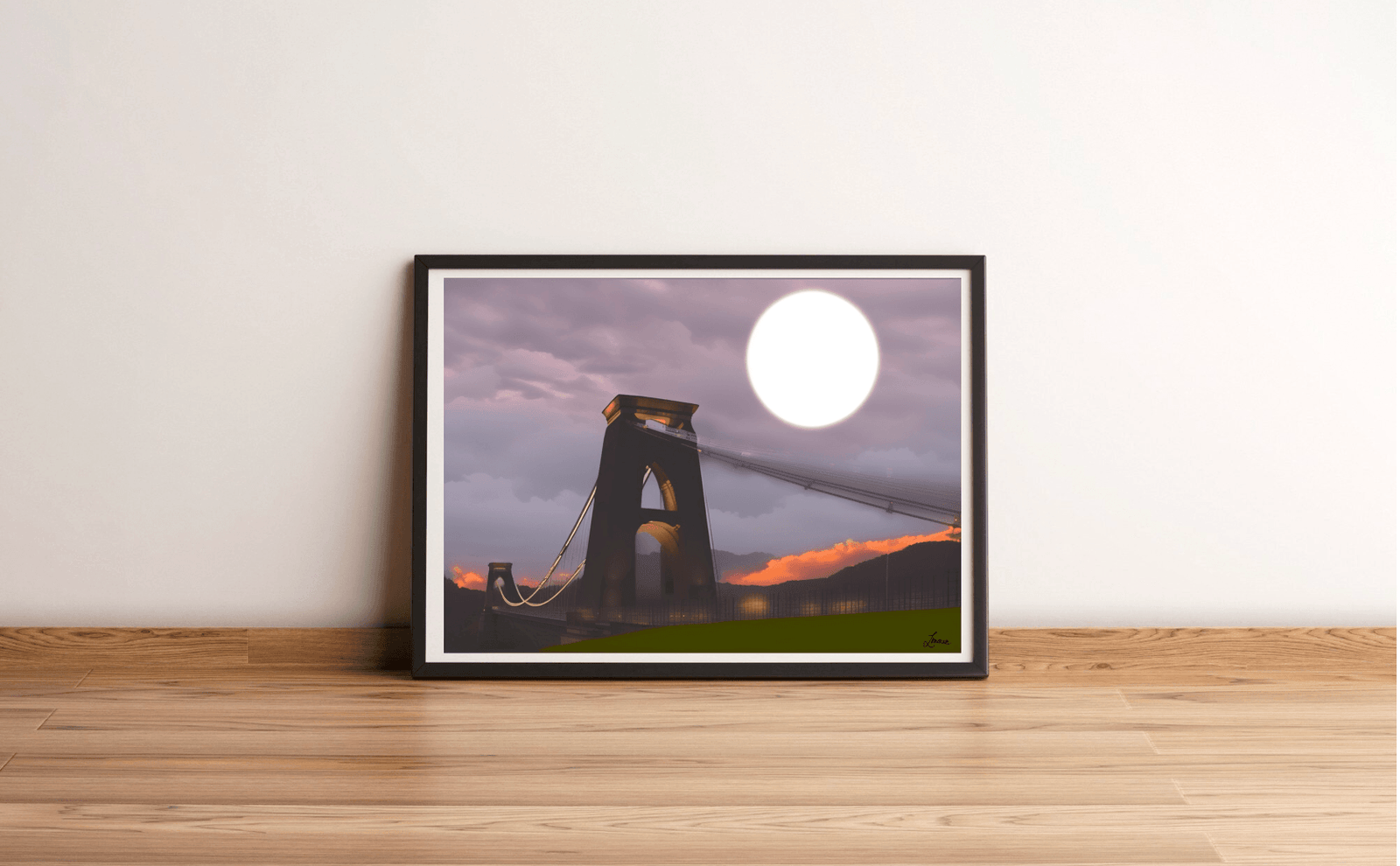 Bristol Suspension Bridge – Moody Night Print | Buy Online from The Home Crafters