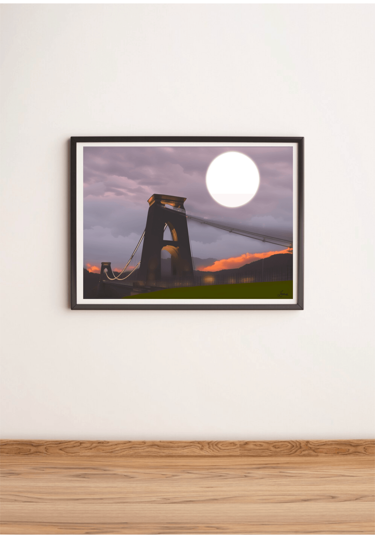 Bristol Suspension Bridge – Moody Night Print | Buy Online from The Home Crafters