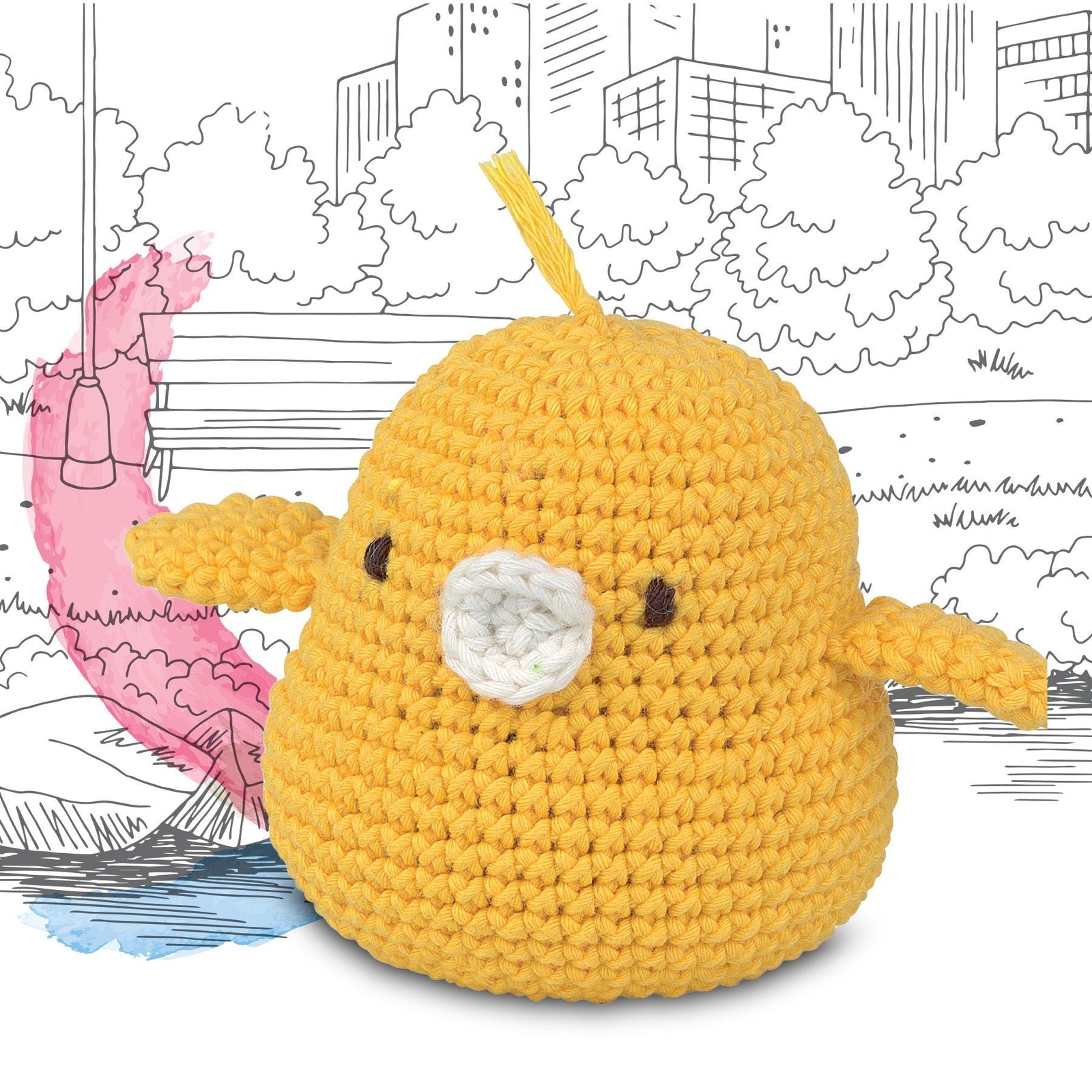 Knitty Critters Pouch Pals Crochet Kit - Colin The Chick | Buy Online from The Home Crafters