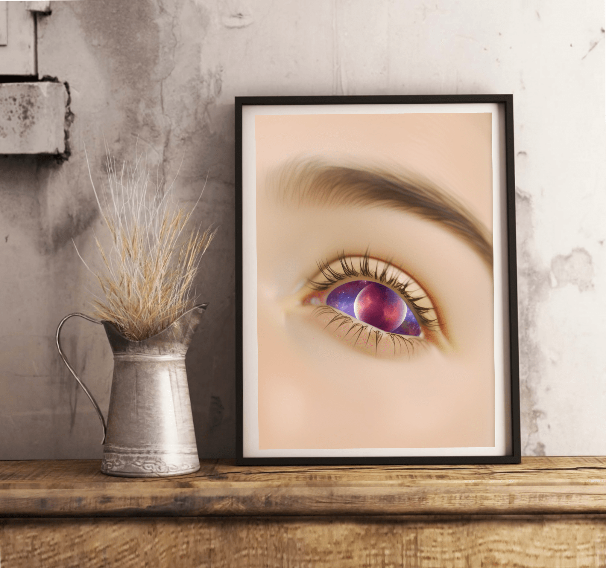 Eye in the Cosmos – Galaxy Eye Art Print | Buy Online from The Home Crafters