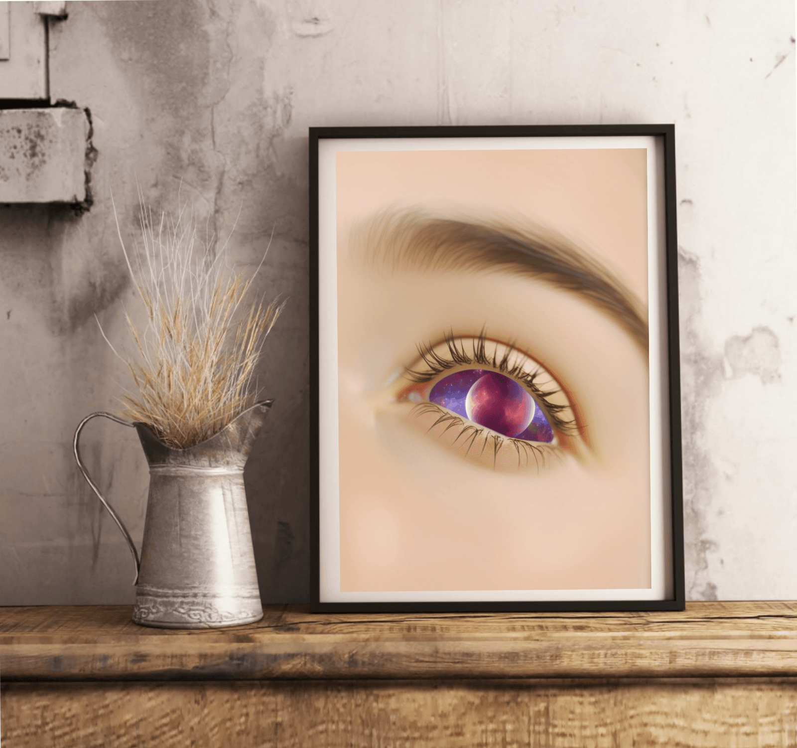 Eye in the Cosmos – Galaxy Eye Art Print | Buy Online from The Home Crafters