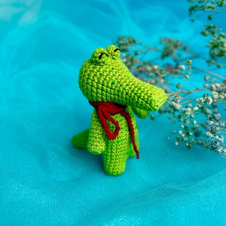 Knitty Critters Pouch Pals Crochet Kit - Cory Croc | Buy Online from The Home Crafters