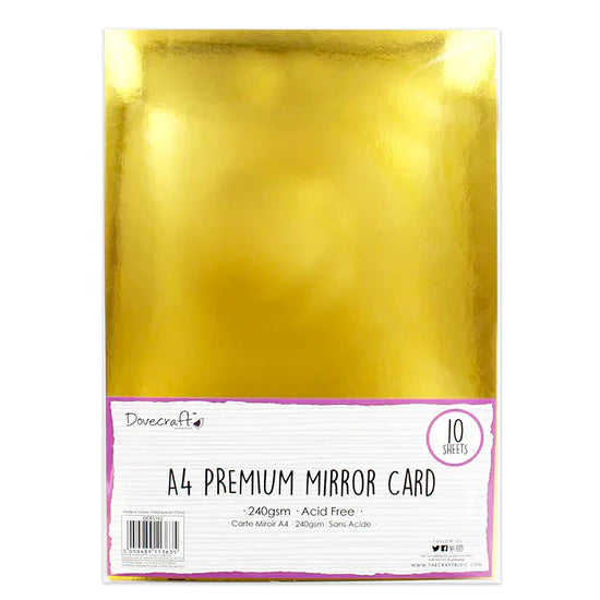 Dovecraft A4 Premium Mirror Card - 10pk