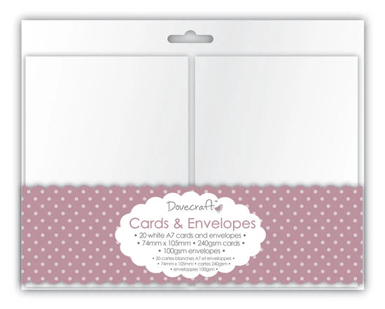 Mini A7 White Cards with Envelopes - 20pk