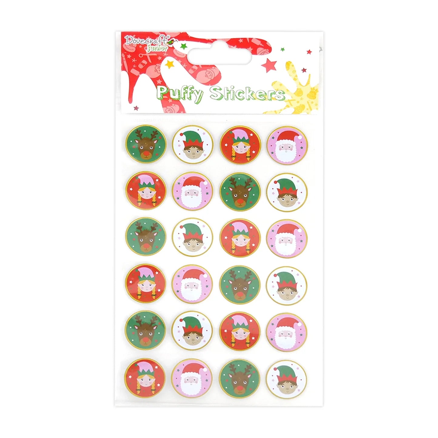Dovecraft Junior Christmas Puffy Stickers - 24pc