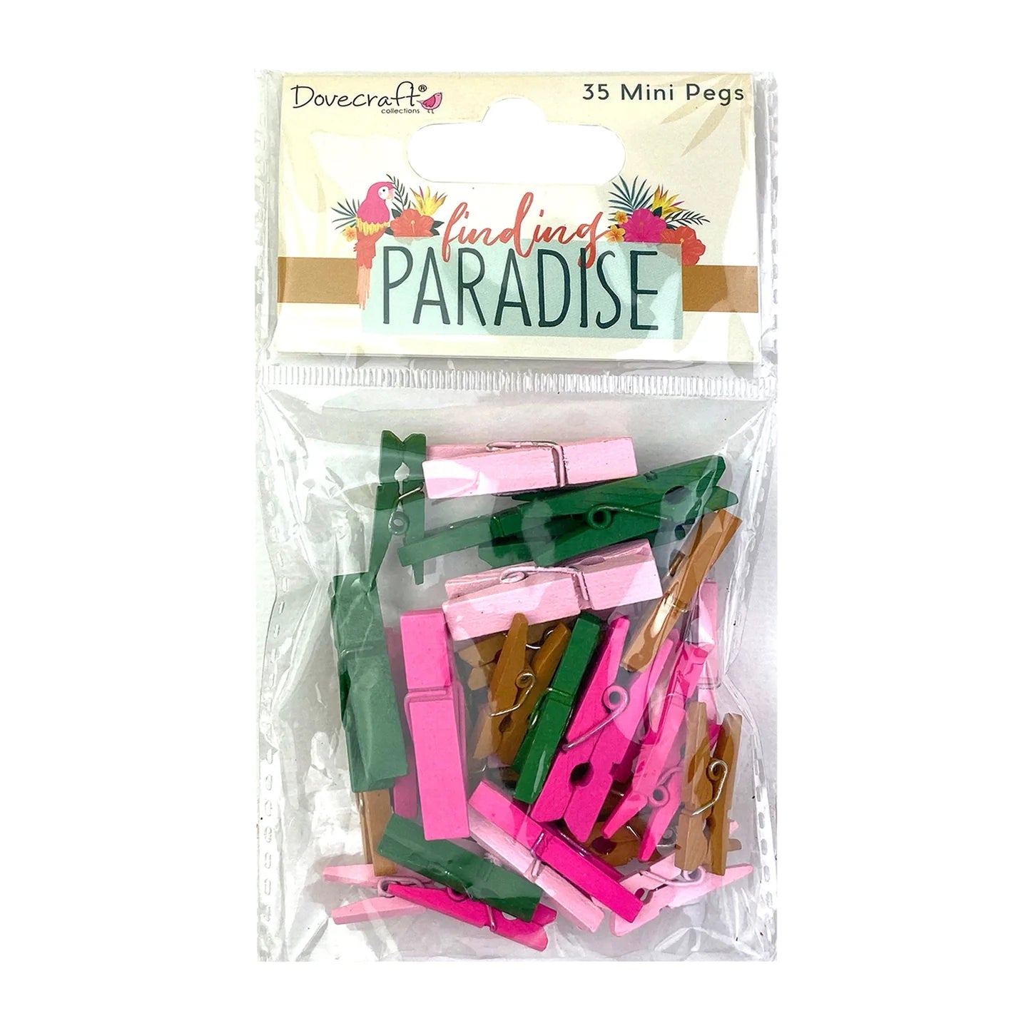Dovecraft Finding Paradise Mini Pegs - 35pc