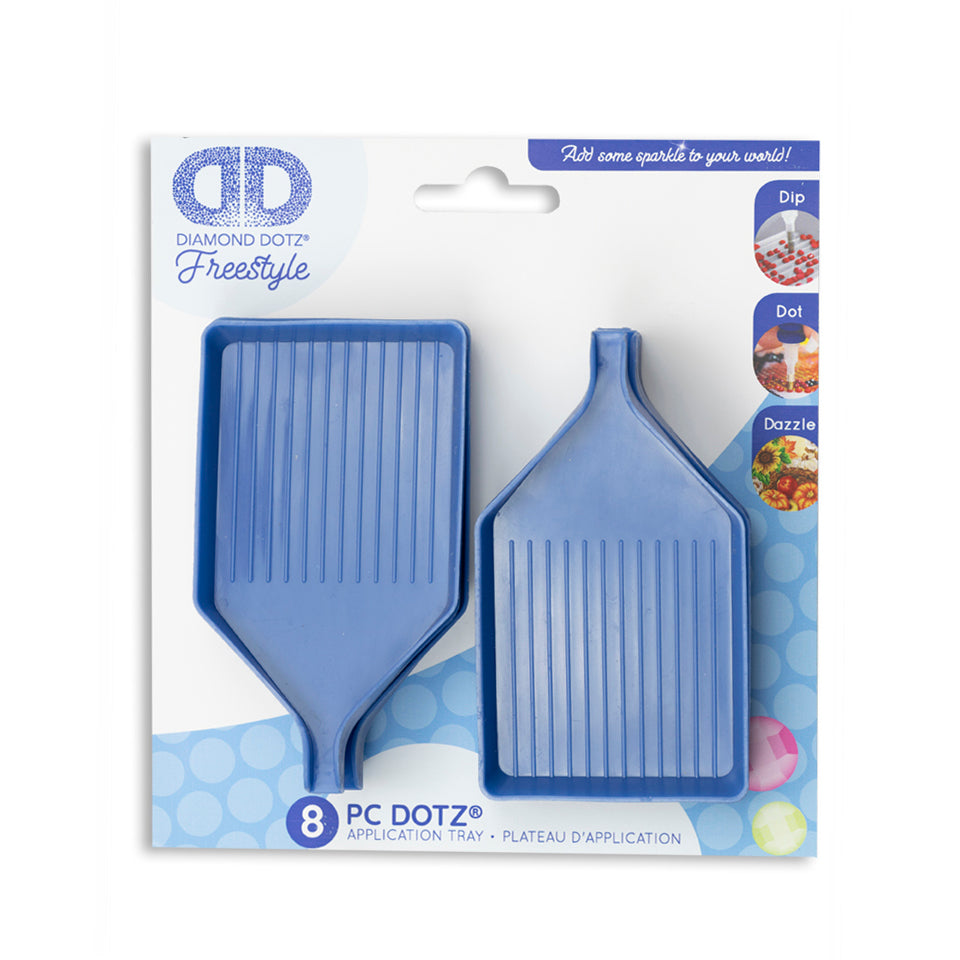 Diamond Dotz Accessories: Freestyle Blue Trays with Pouring Lip - 8pc