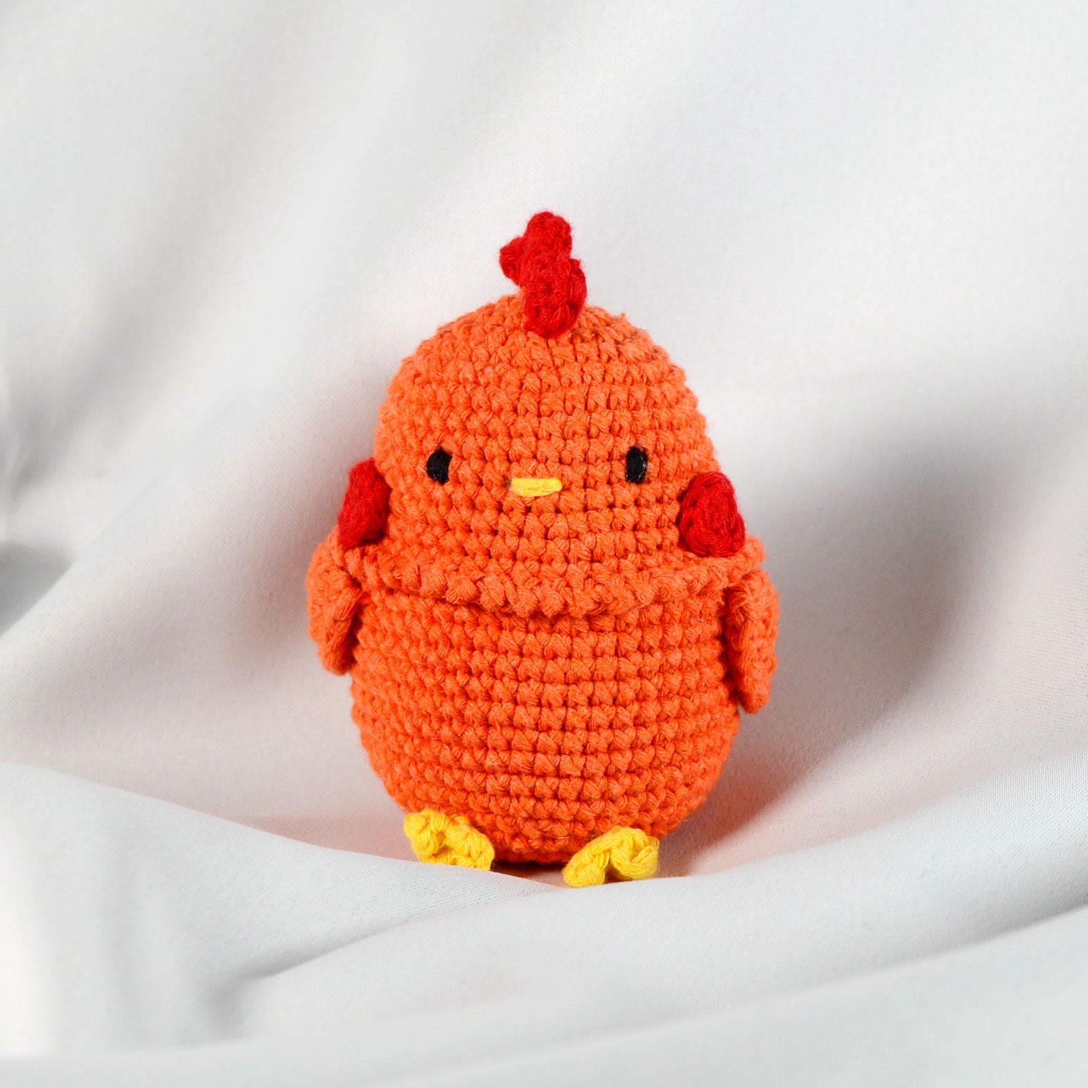 Knitty Critters Pouch Pals Crochet Kit - Chickpea The Hen | Buy Online from The Home Crafters