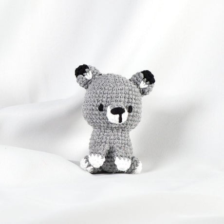 Knitty Critters Pouch Pals Crochet Kit - Misty The Wolf | Buy Online from The Home Crafters