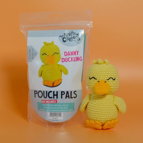 Knitty Critters Pouch Pals Crochet Kit - Danny Duckling | Buy Online from The Home Crafters