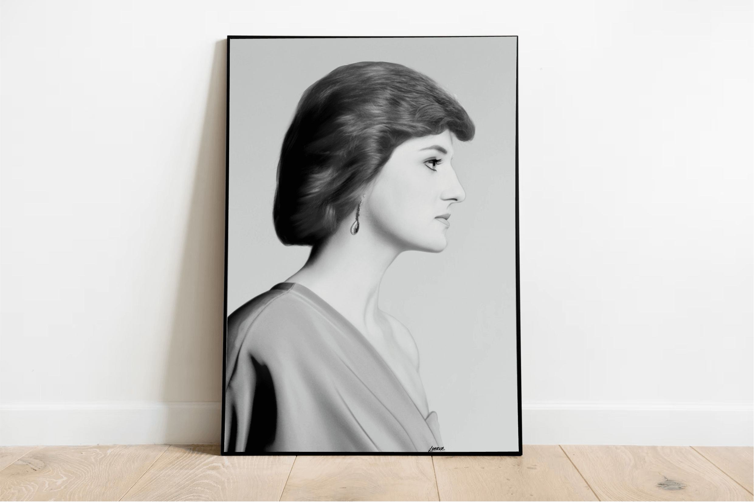 Princess Diana Tribute Print | Elegant Royal Wall Art | Buy Online from The Home Crafters