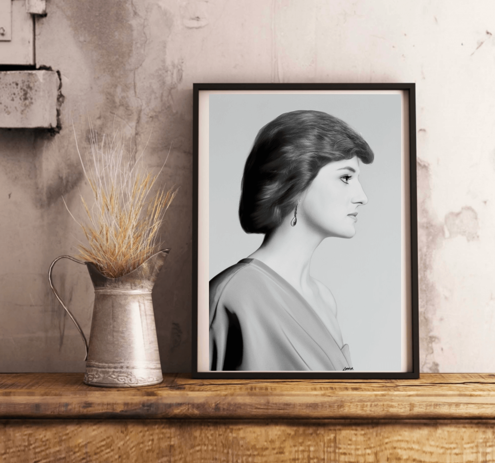 Princess Diana Tribute Print | Elegant Royal Wall Art | Buy Online from The Home Crafters