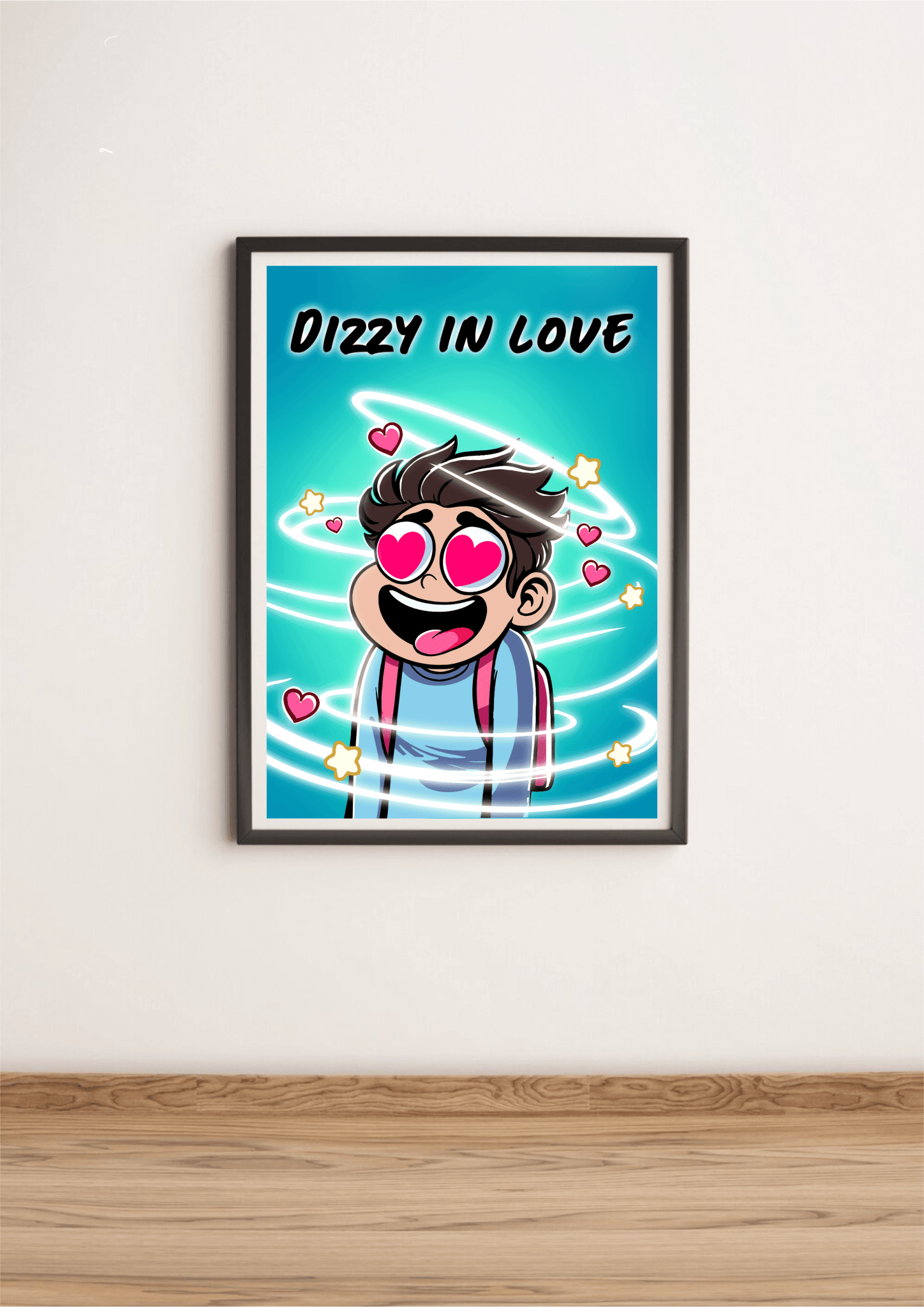 Dizzy in Love Art Print – Whimsical Romance Wall Decor | Buy Online from The Home Crafters