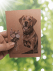 Art Print Greeting Cards - Party Pets - Fox Red Labrador | Buy Online from The Home Crafters