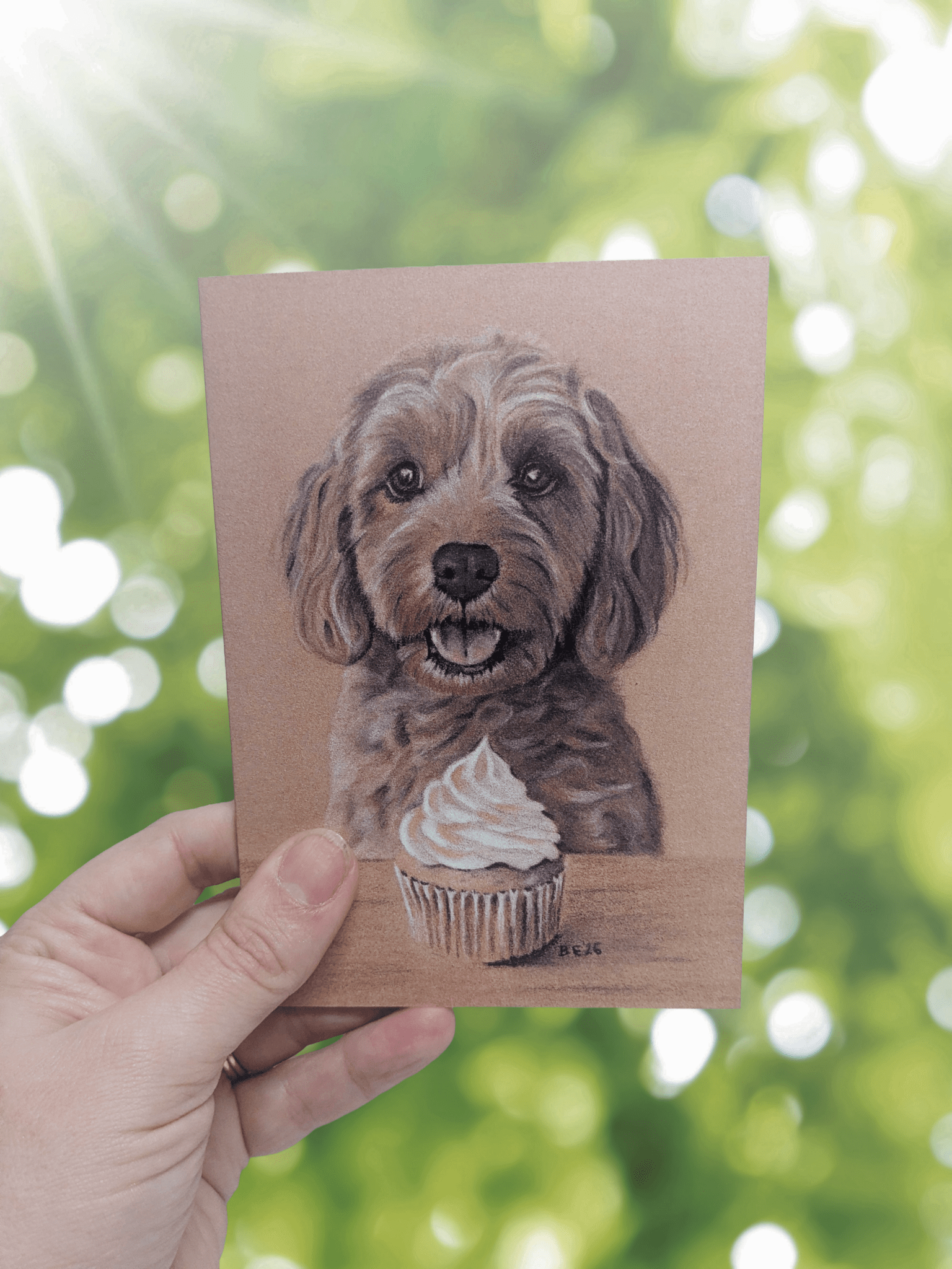 Art Print Greetings Card - Party Pets - Cockapoo | Buy Online from The Home Crafters