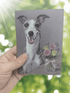 Art Print Greetings Card - Party Pets - Whippet | Buy Online from The Home Crafters