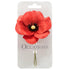 Medium Red Velvet Wired Poppy - 130mm | Buy Online from The Home Crafters
