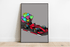 F1 Balloon Car – Whimsical Racing Art Print | Buy Online from The Home Crafters