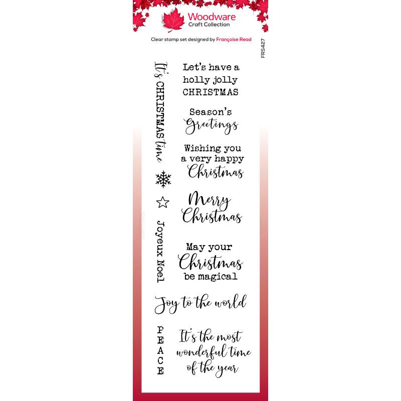 Woodware Singles Francoise Read Clear Stamp Set: Christmas Celebrations - 8 x 2.6in | Buy Online from The Home Crafters