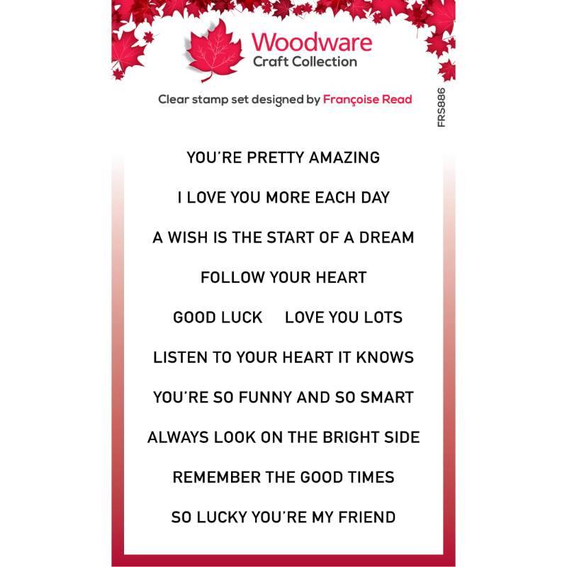 Woodware Singles Francoise Read Clear Stamp Set: Happy Strips - 4 x 6in | Buy Online from The Home Crafters
