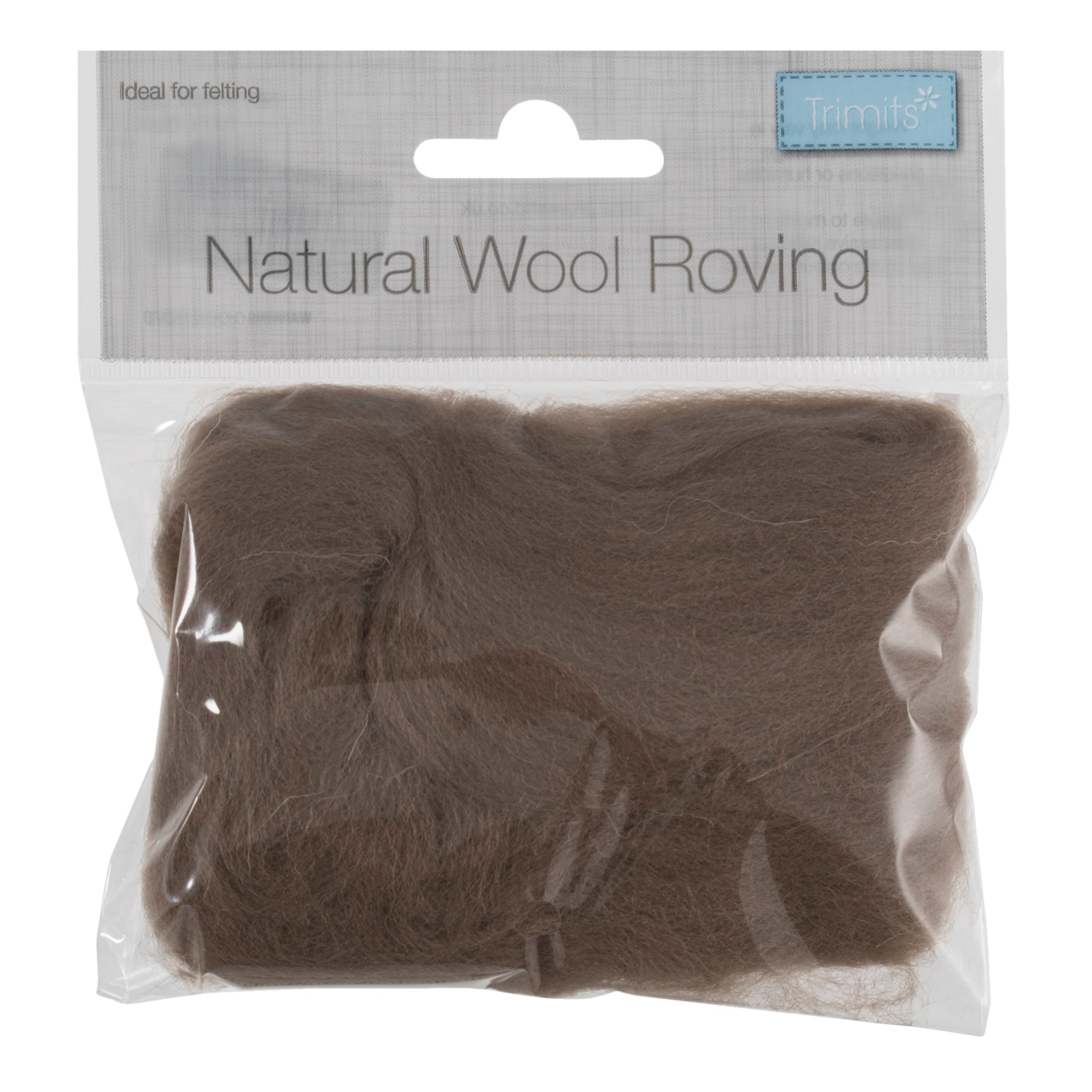 Natural Wool Roving: 10g: Taupe | Buy Online from The Home Crafters