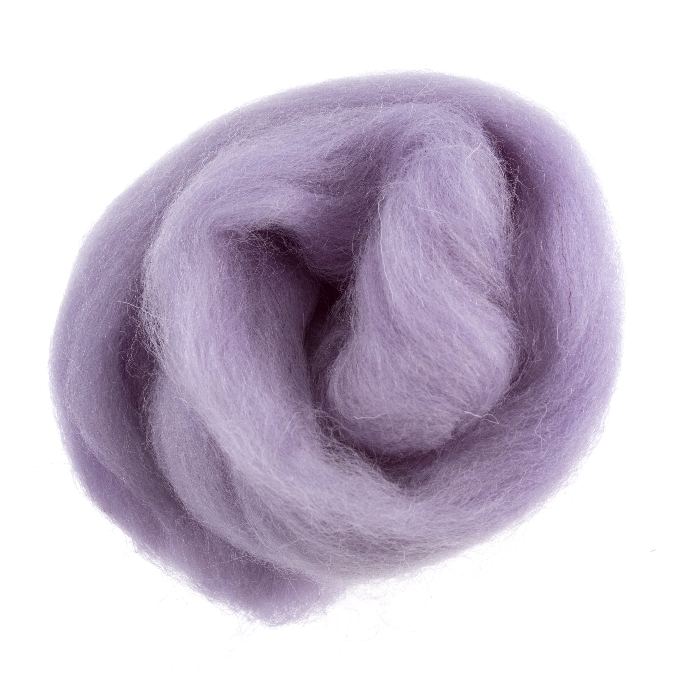 Natural Wool Roving: 10g: Lilac