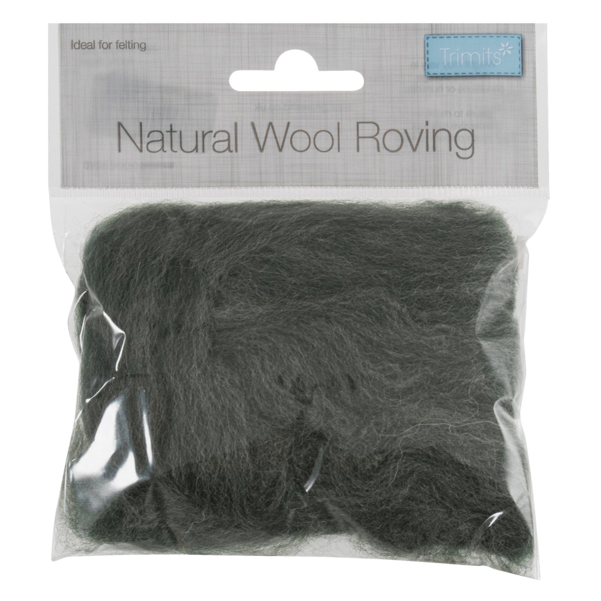 Natural Wool Roving: 10g: Melange Green | Buy Online from The Home Crafters