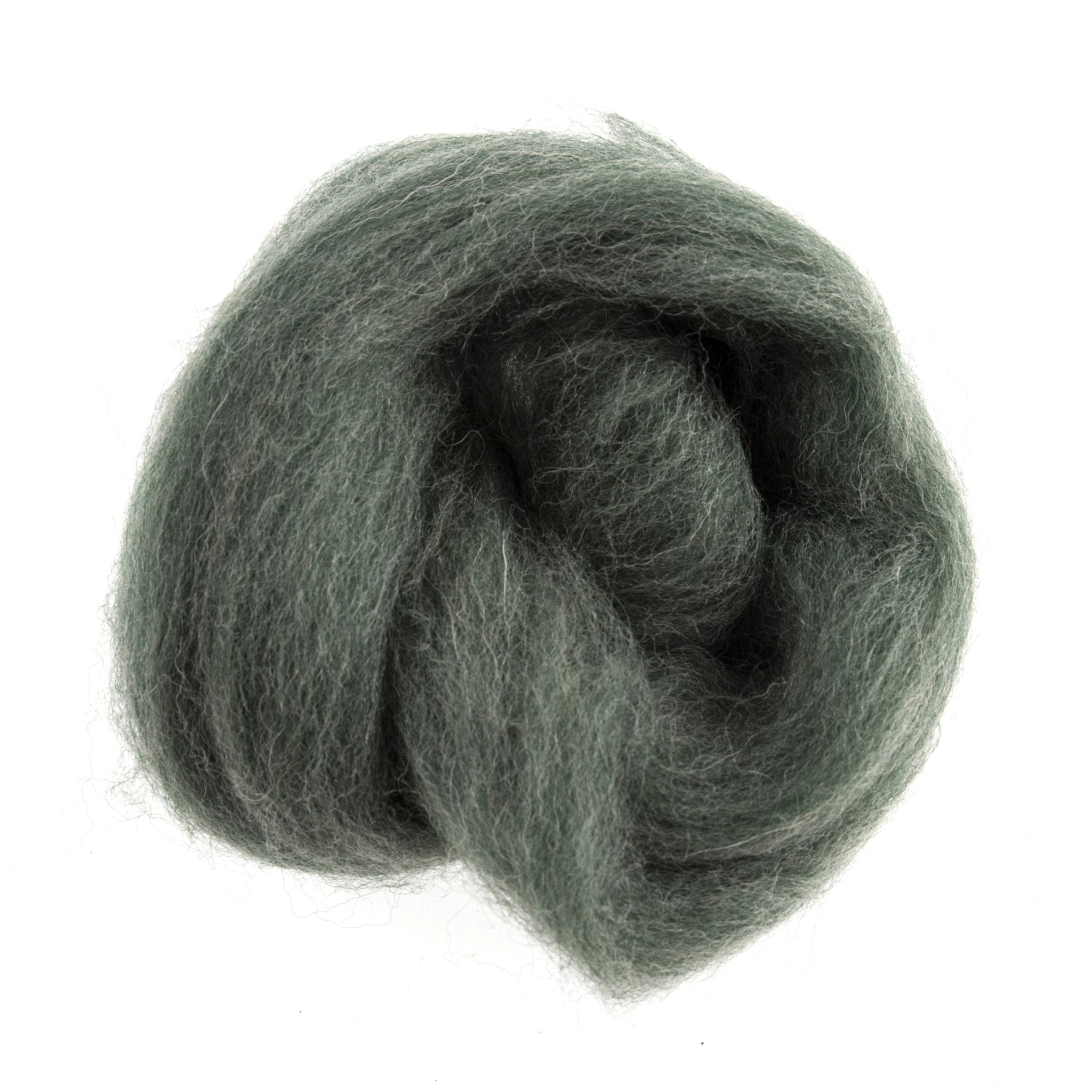Natural Wool Roving: 10g: Melange Green | Buy Online from The Home Crafters