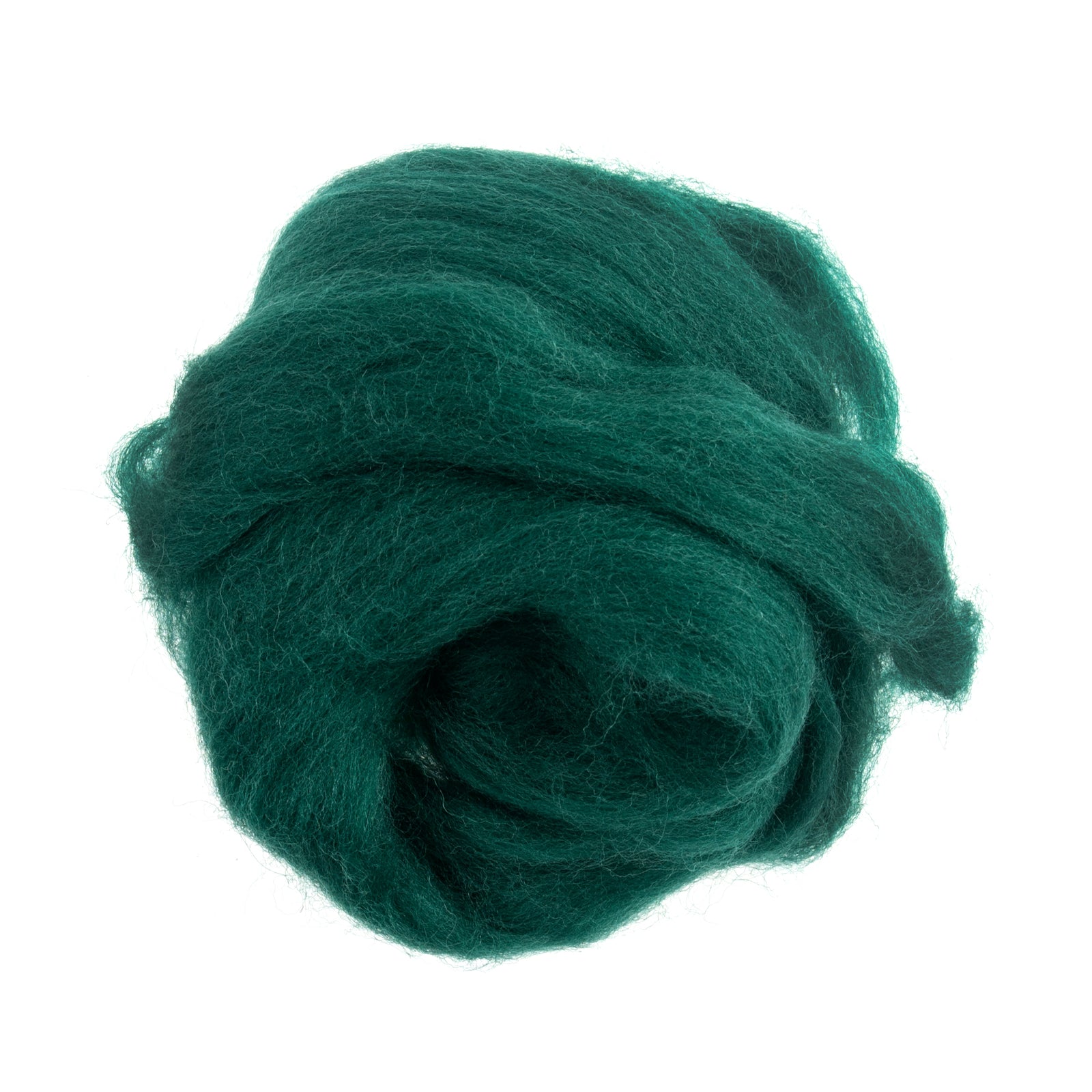 Natural Wool Roving: 50g: Grass Green