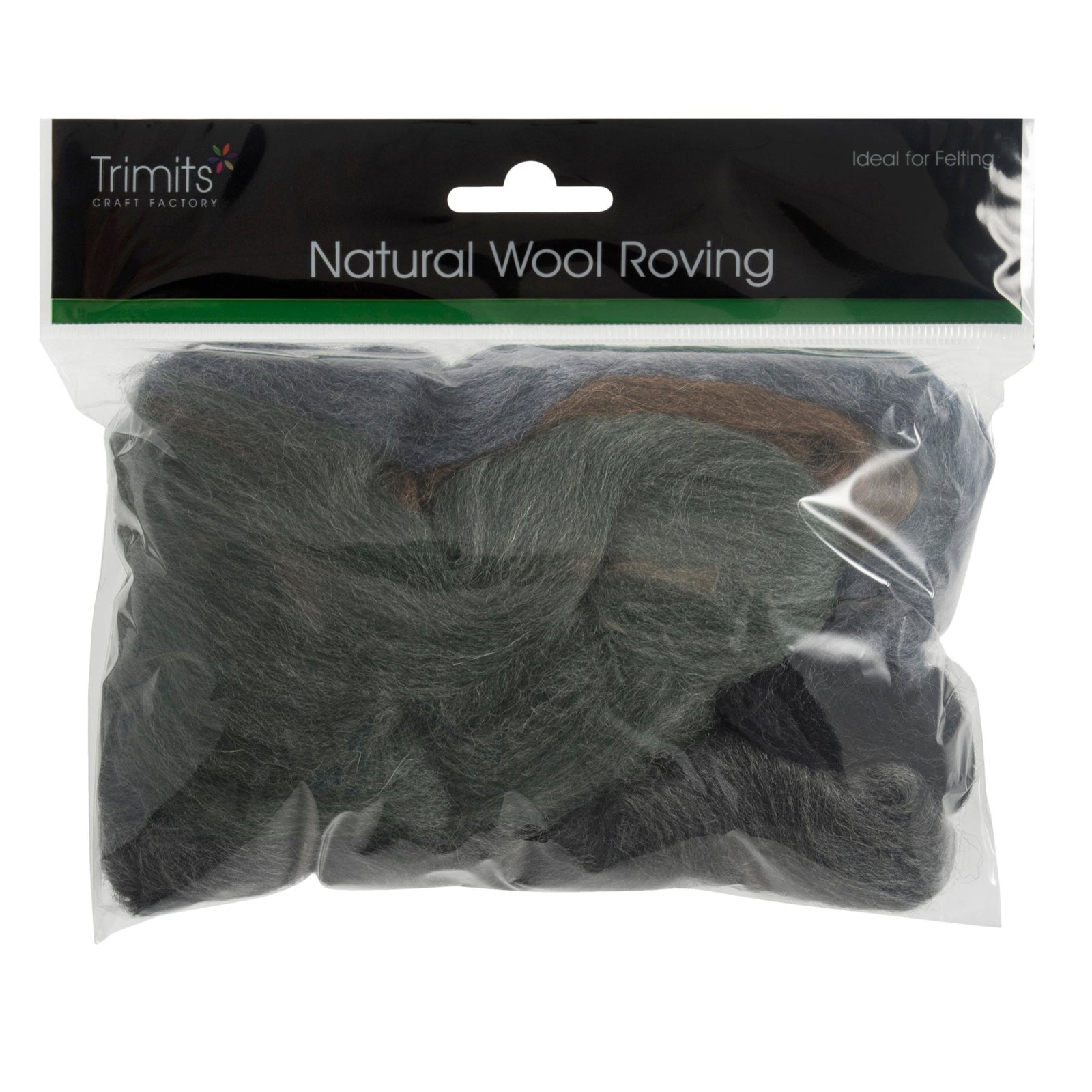 Natural Wool Roving: 50g: Assorted Melange | Buy Online from The Home Crafters