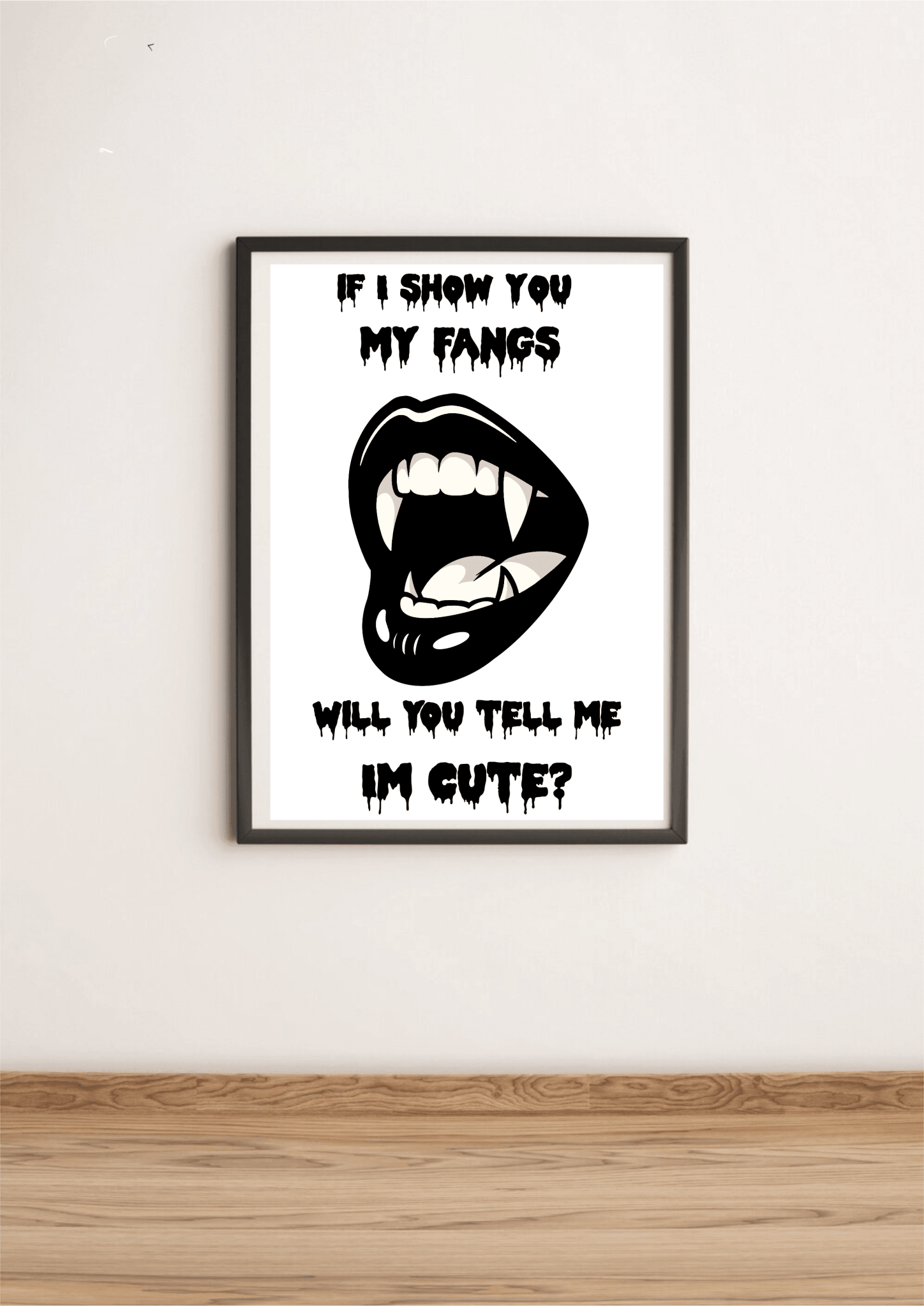 Cute But Cunning – Fang Art Print with Flirty Bold Energy | Buy Online from The Home Crafters