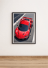 Red Supercar Wall Art | Italian Speed Print for Car Lovers | Buy Online from The Home Crafters