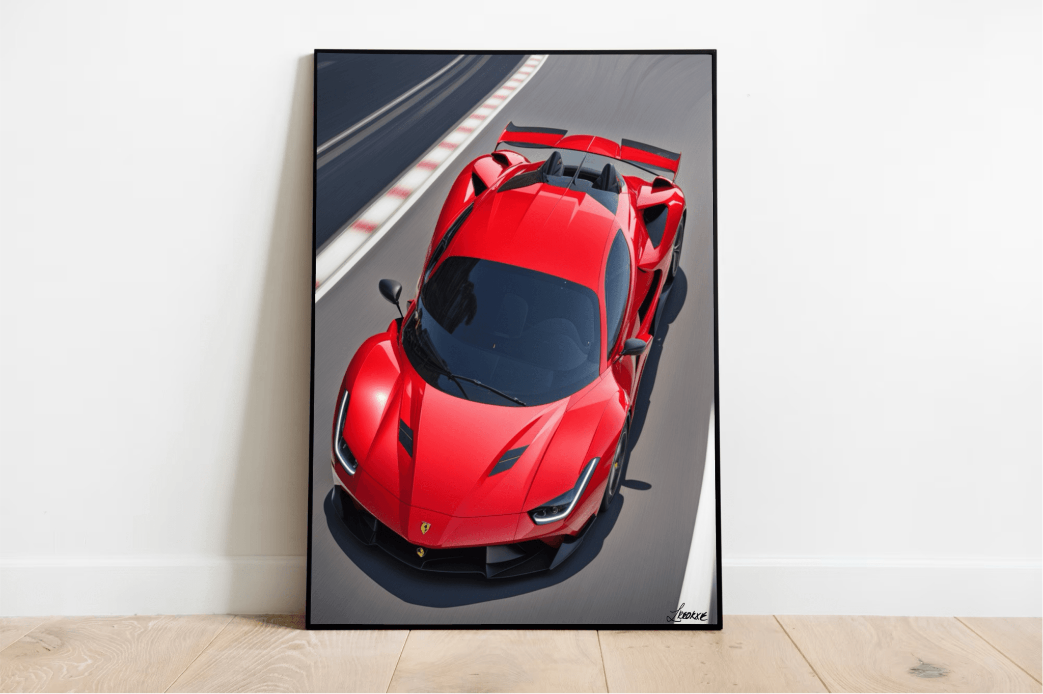 Red Supercar Wall Art | Italian Speed Print for Car Lovers | Buy Online from The Home Crafters