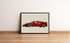 Ferrari SF90 Stradale – Minimalist Red Car Print | Buy Online from The Home Crafters