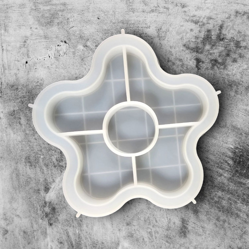 Large Silicone Mould: Mosaic Flower Tray - 19cm