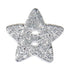 Star Glitter Button: Silver - 18mm