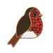 Shanked Button: Enamel & Diamante Robin - 25mm | Buy Online from The Home Crafters