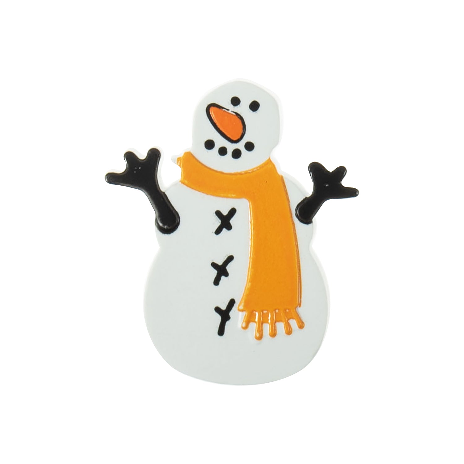 Buttons: Christmas Snowman - Yellow