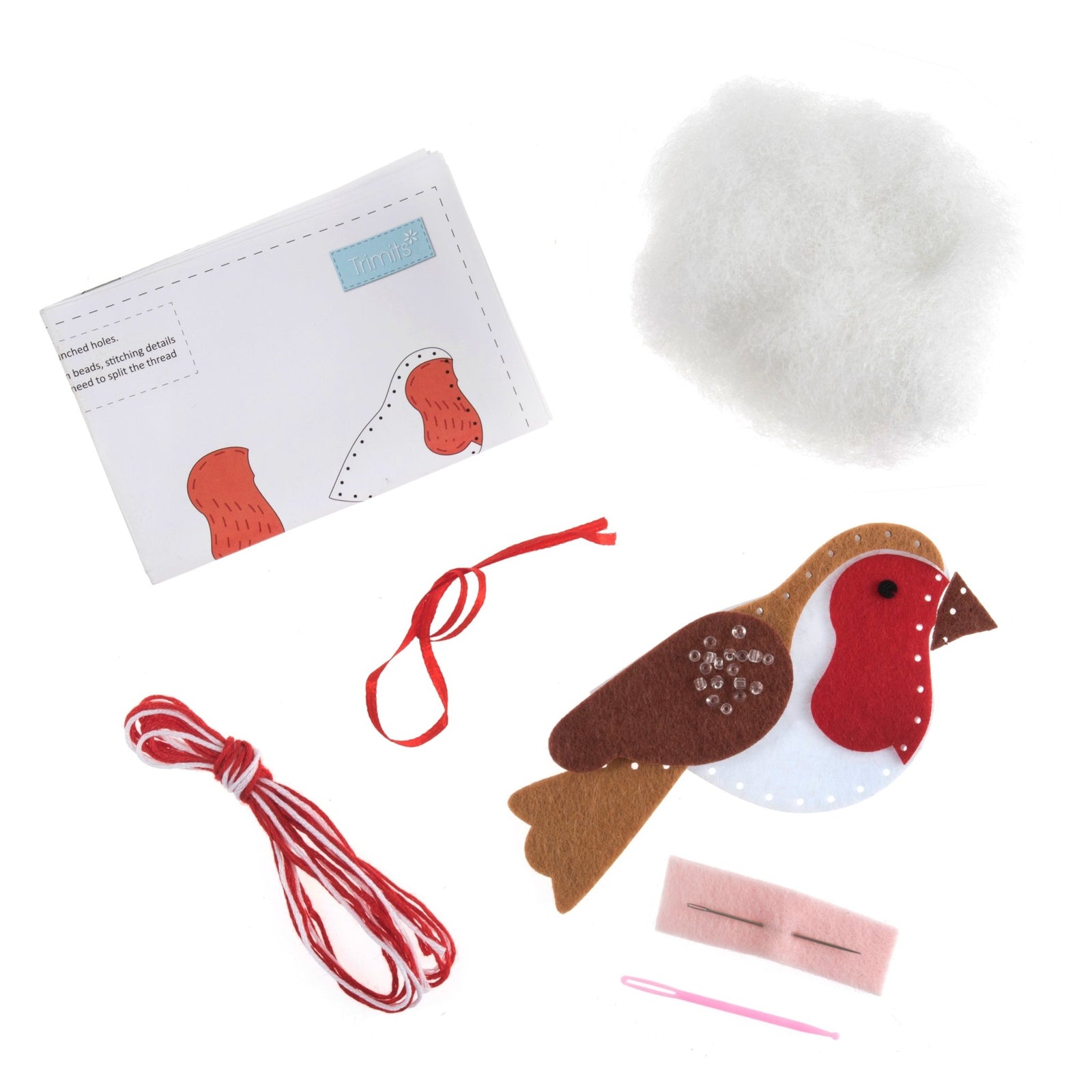Trimits Felt Decoration Kit: Robin | Buy Online from The Home Crafters