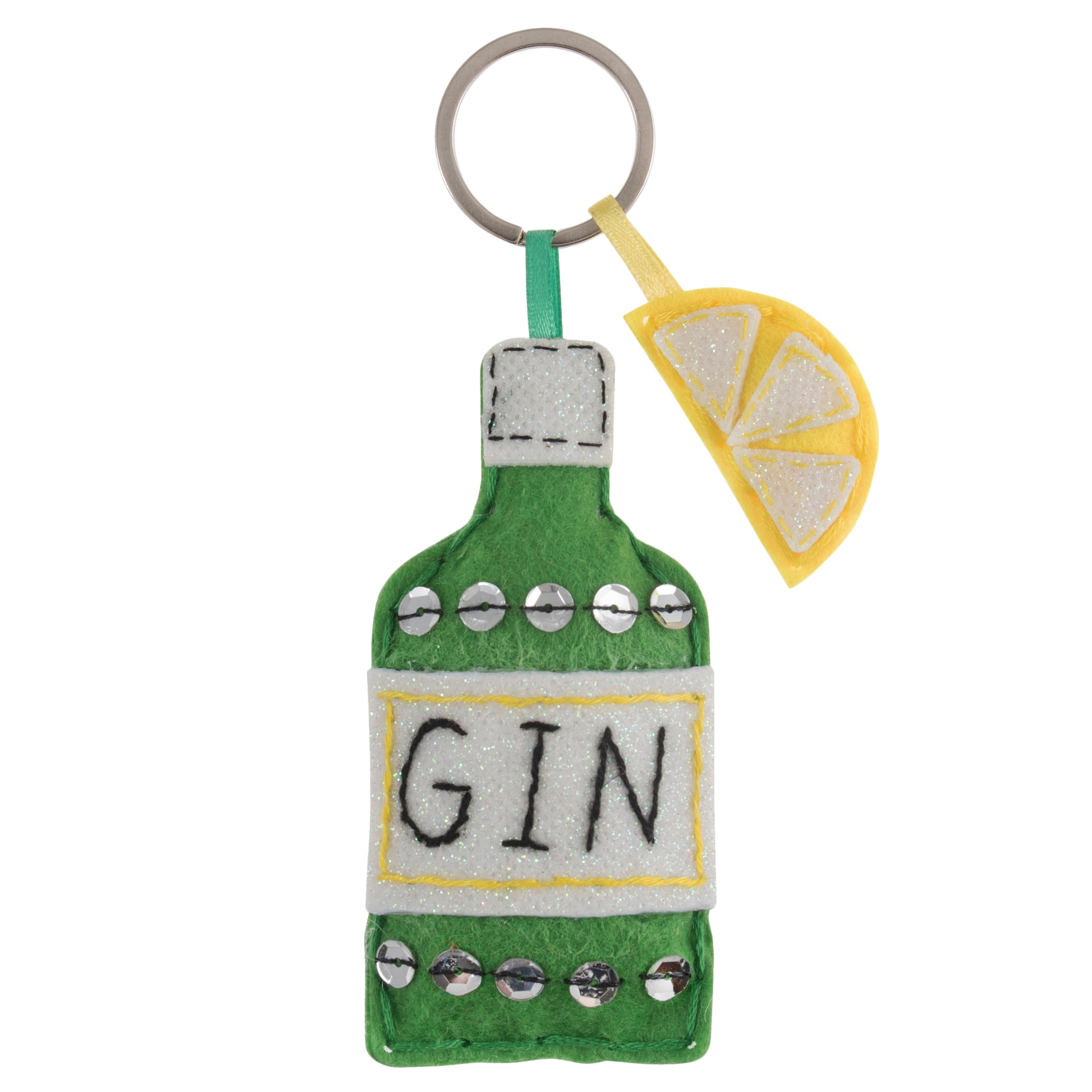 Trimits Felt Decoration Kit: Gin Bottle Keyring
