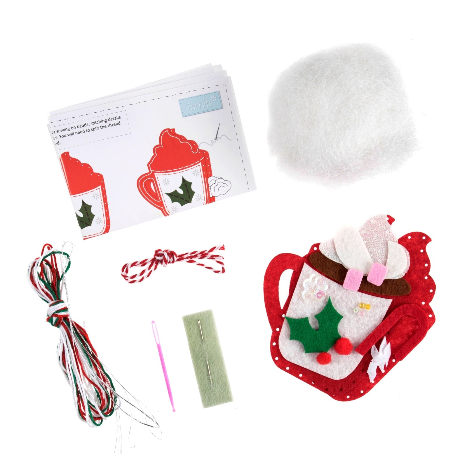 Trimits Felt Decoration Kit: Christmas Hot Chocolate | Buy Online from The Home Crafters