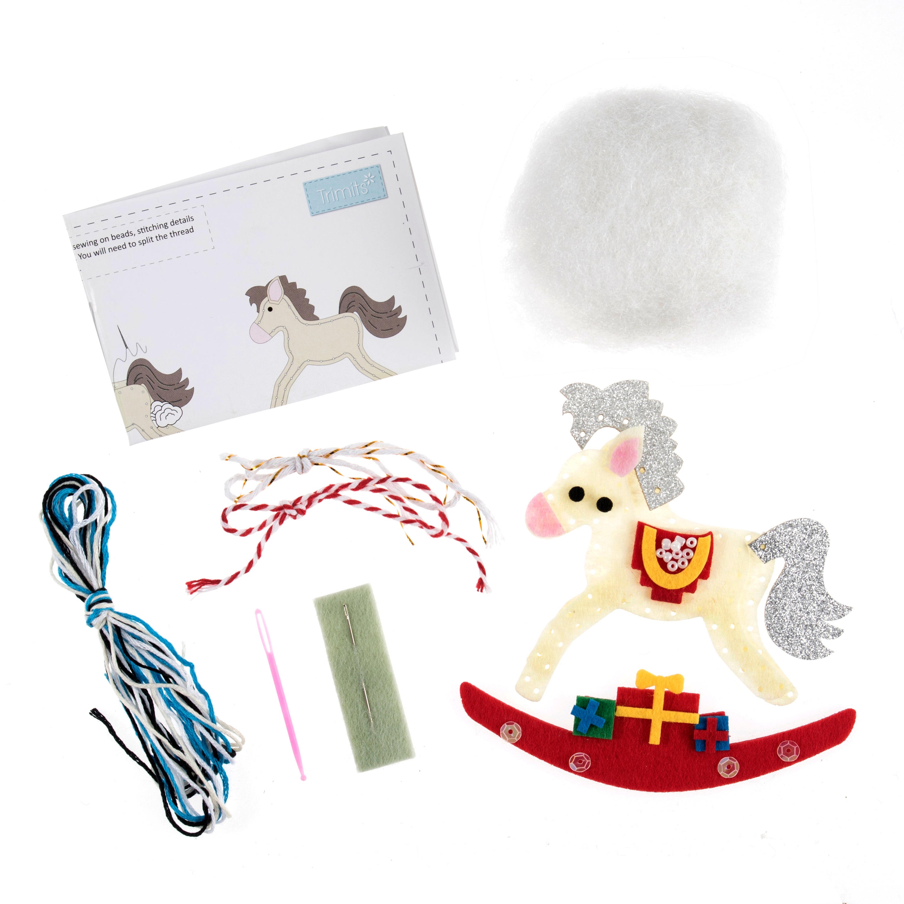 Trimits Felt Decoration Kit: Christmas Rocking Horse
