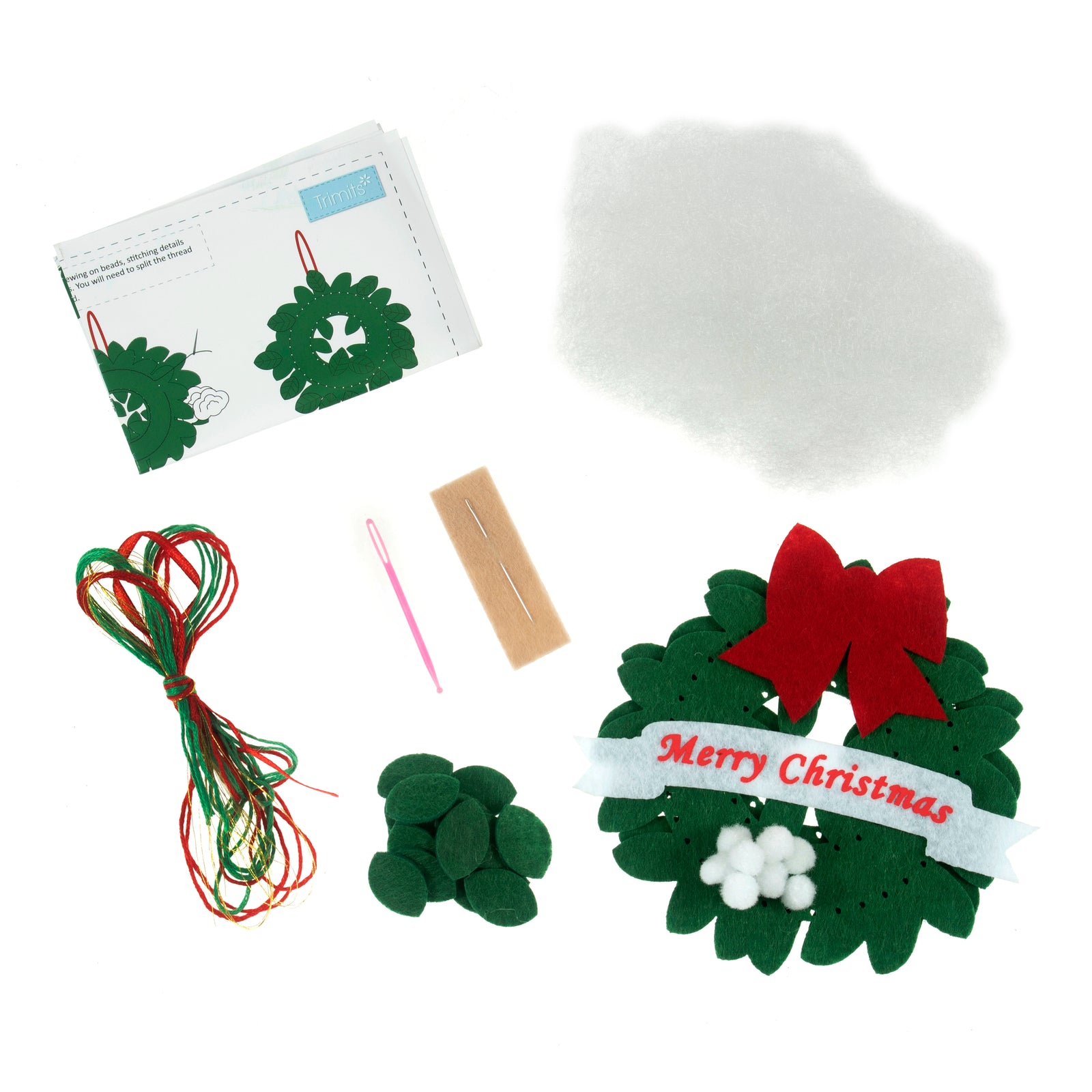 Trimits Felt Decoration Kit: Christmas: Wreath