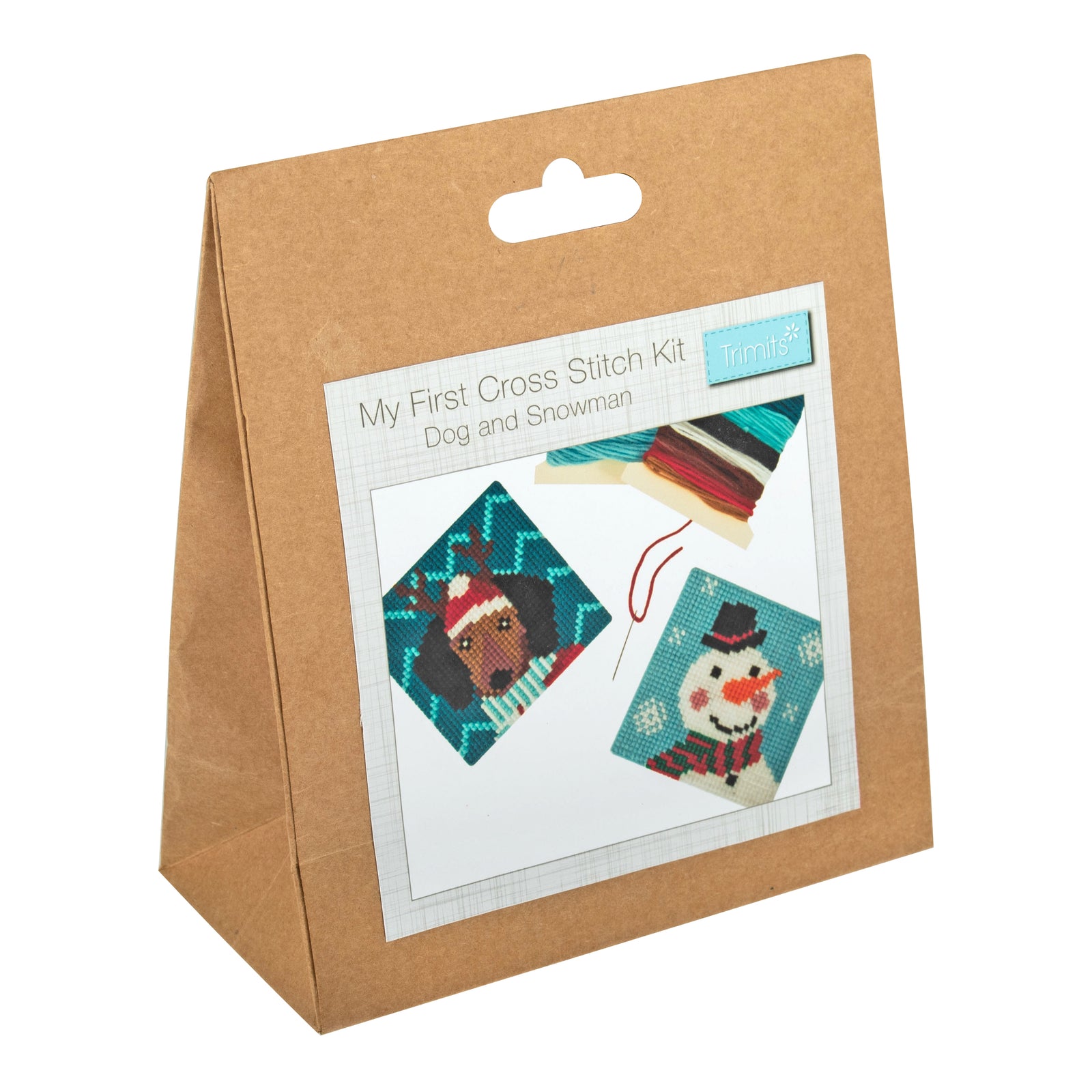 Trimits My First Cross Stitch Kit: Christmas Dog & Snowman