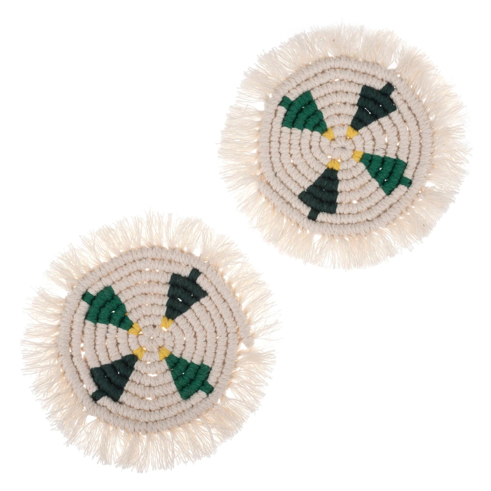 Trimits Mini Macramé Kit: Christmas Tree Coasters | Buy Online from The Home Crafters