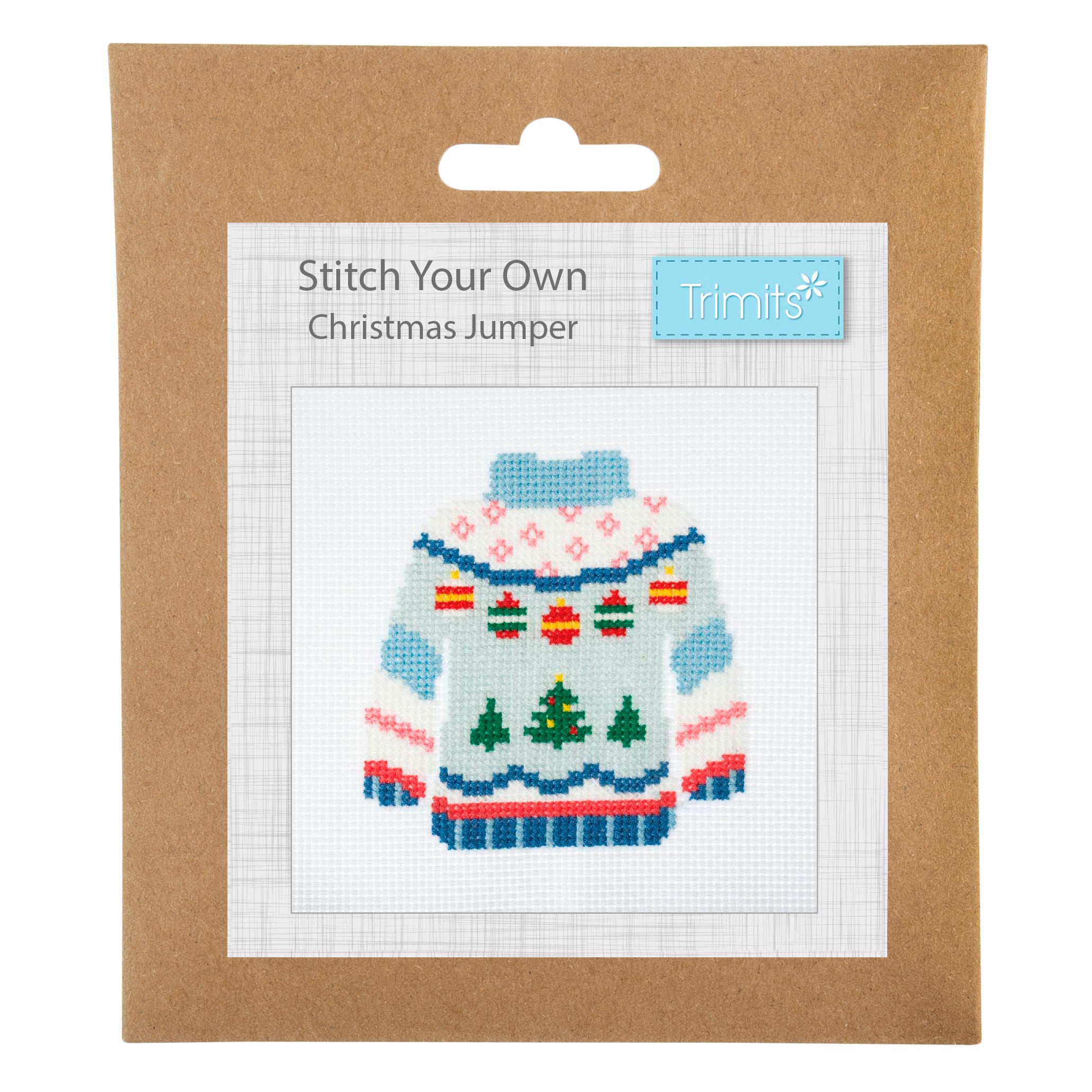Trimits Mini Festive Cross Stitch Kit: Christmas Jumper