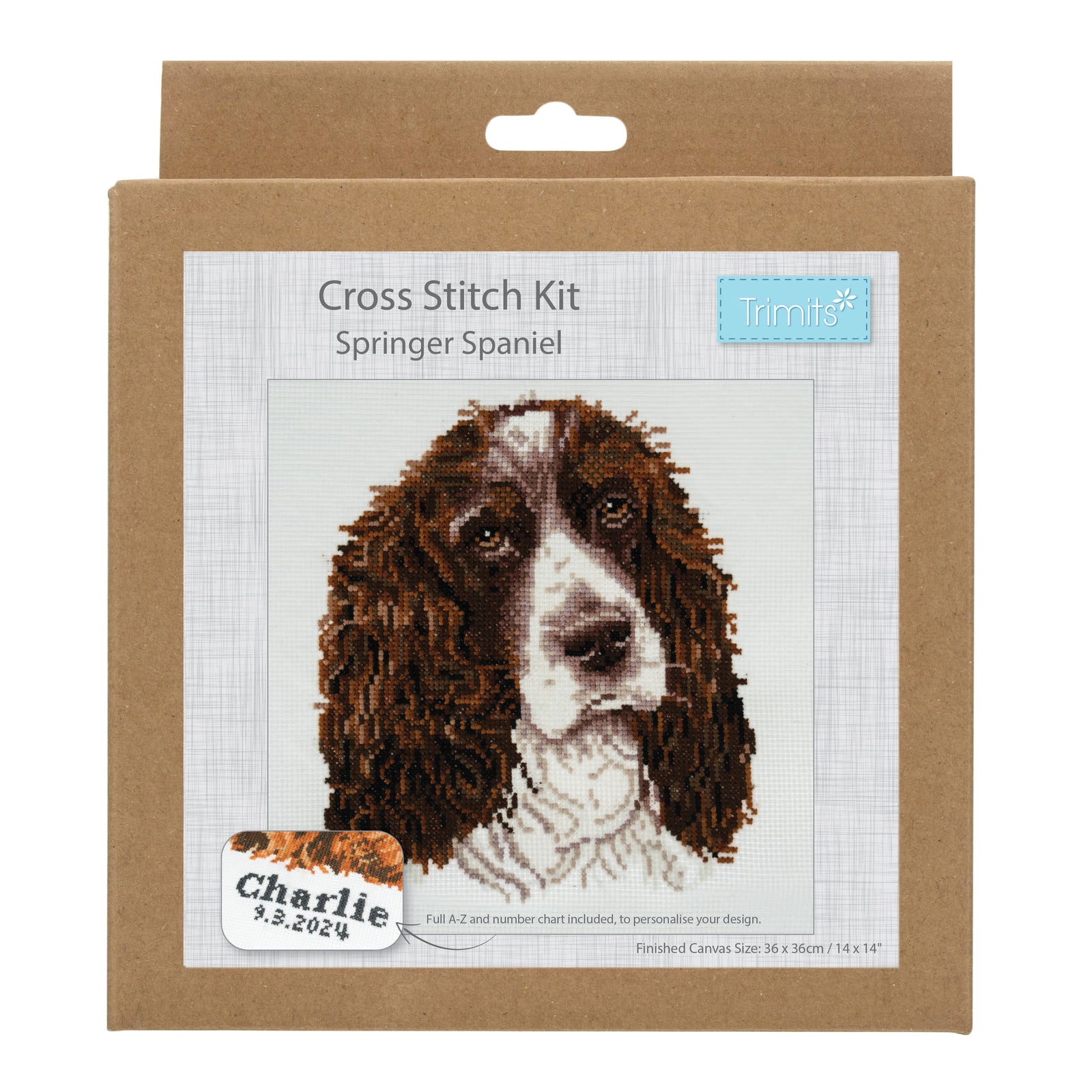 Trimits Large Counted Cross Stitch Kit: Springer Spaniel