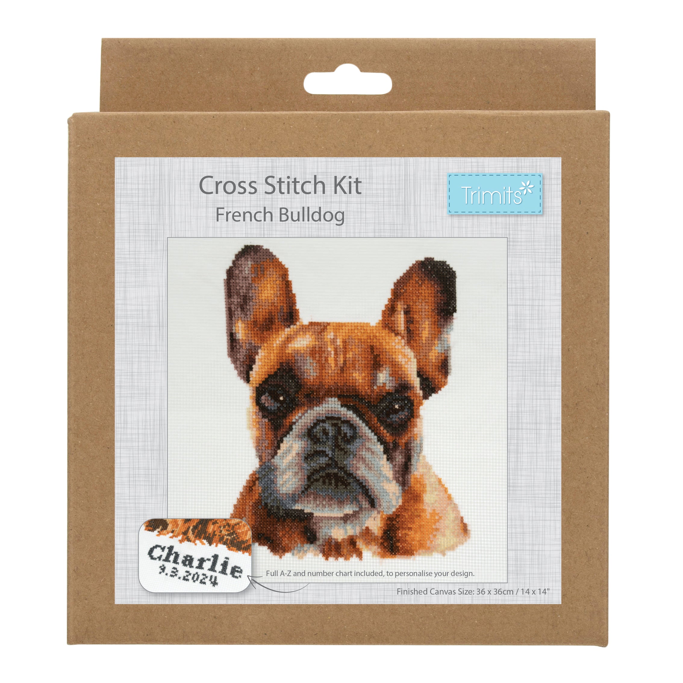 Trimits Large Counted Cross Stitch Kit: French Bulldog