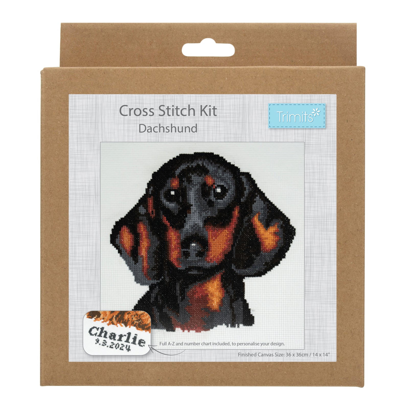 Trimits Large Counted Cross Stitch Kit: Dachshund
